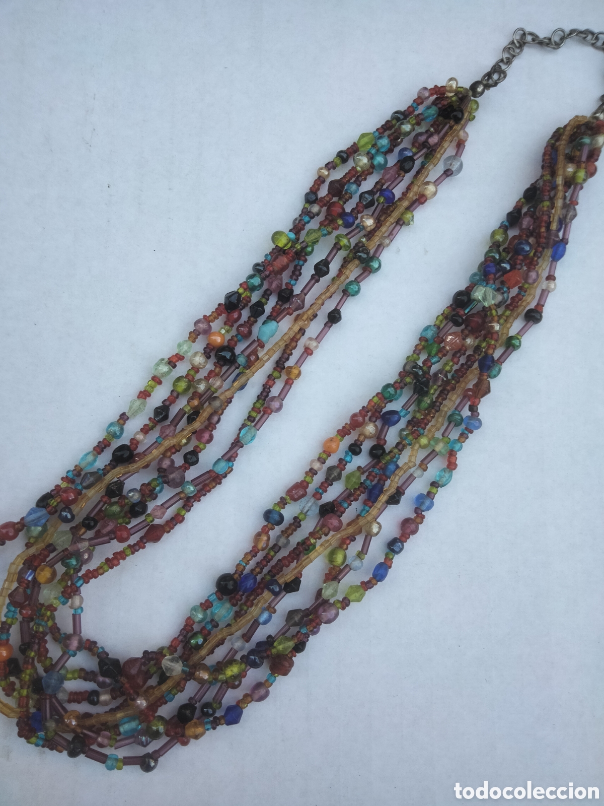 Joyeria: Collar antiguo con mostacillas de cristal de Murano - Foto 7