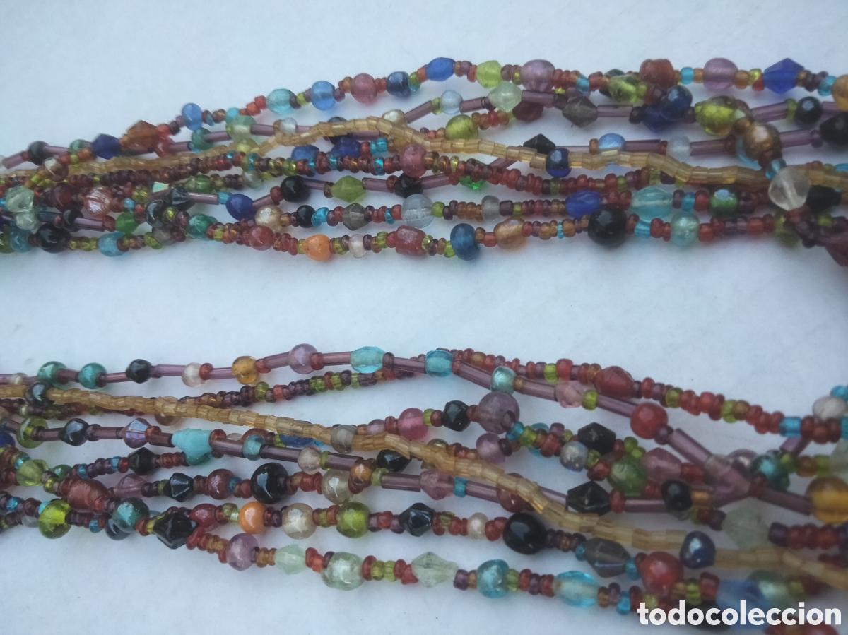 Joyeria: Collar antiguo con mostacillas de cristal de Murano - Foto 3