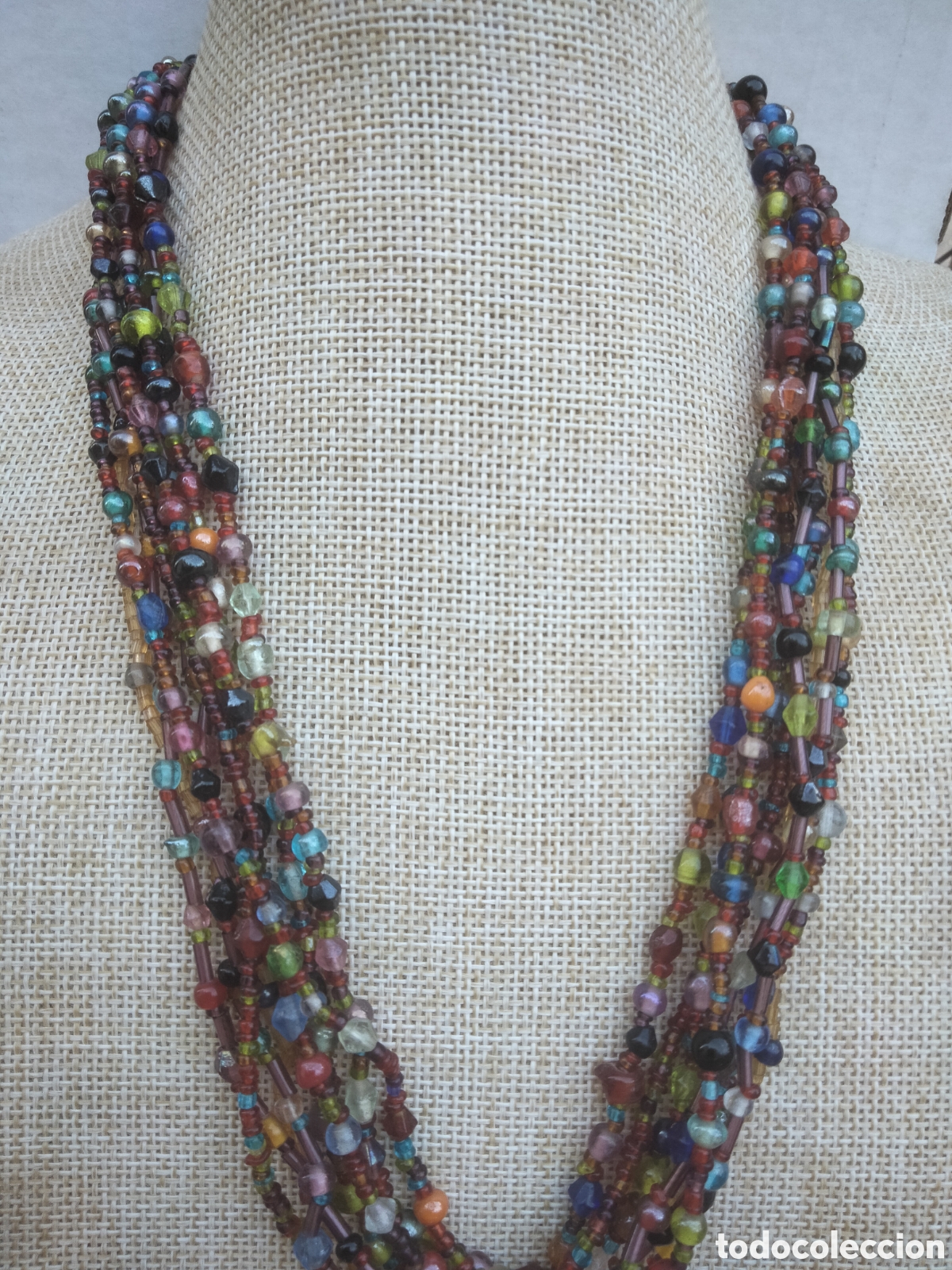 Joyeria: Collar antiguo con mostacillas de cristal de Murano - Foto 2