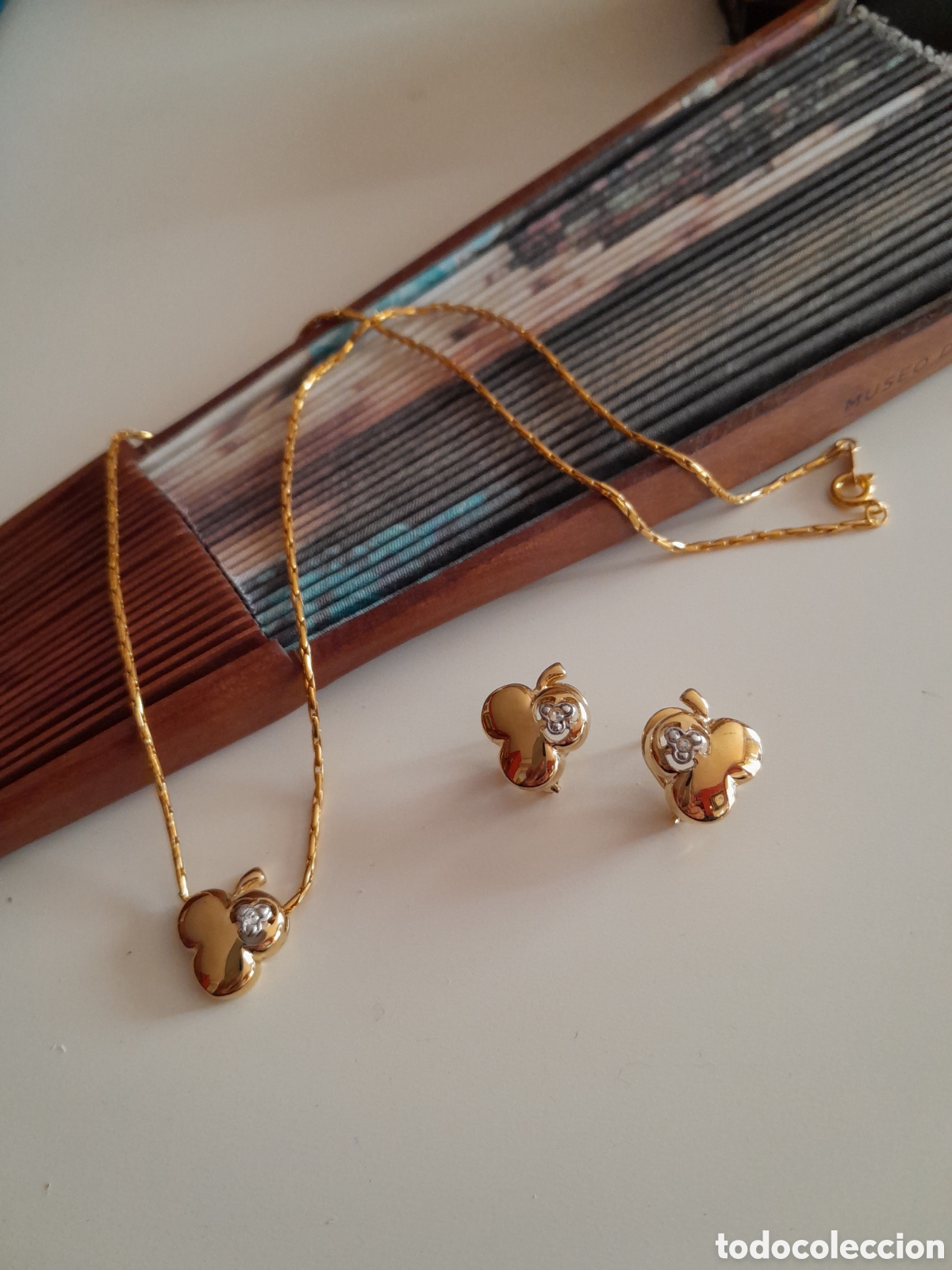 Joyeria: CONJUNTO DE GARGANTILLA Y PENDIENTES. TREBOL - Foto 4