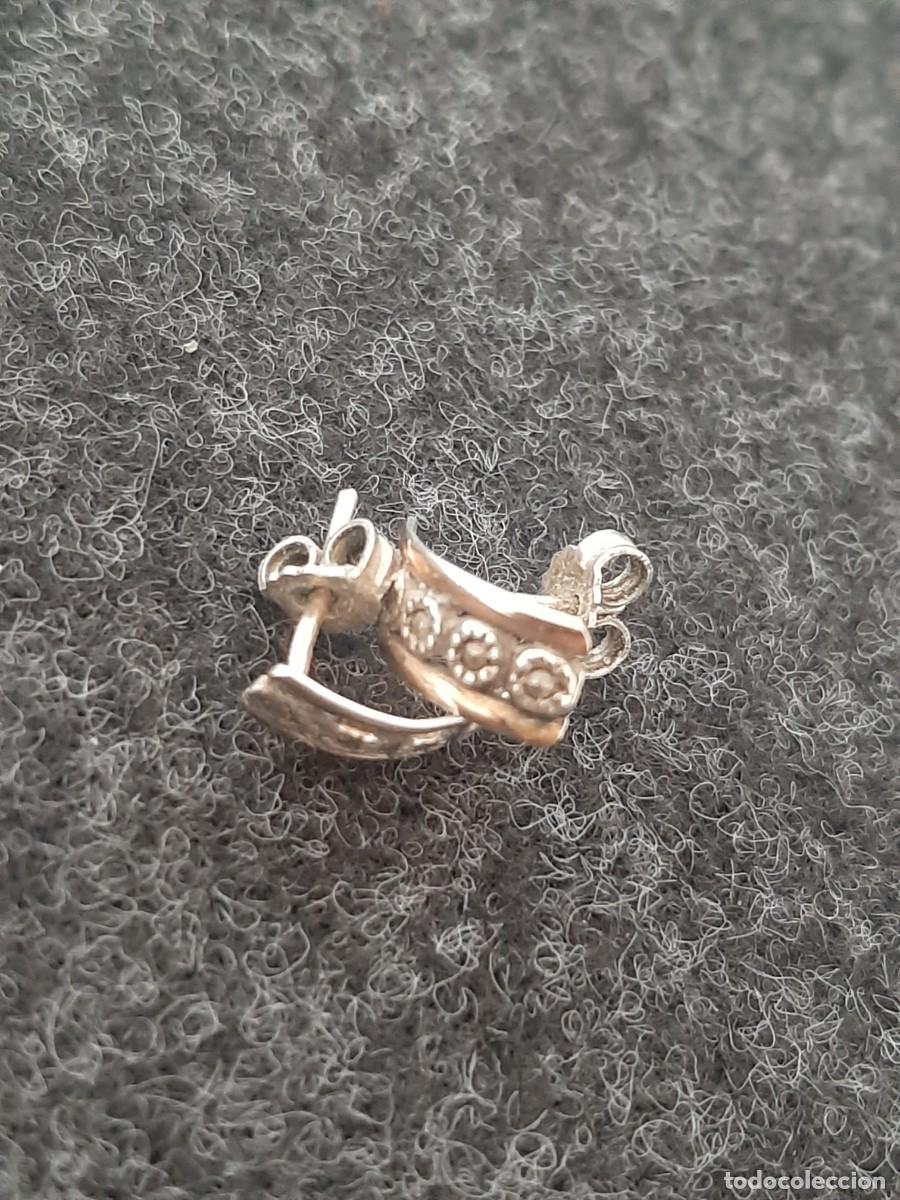 Joyeria: Pendientes de plata y oro antiguos - Foto 1