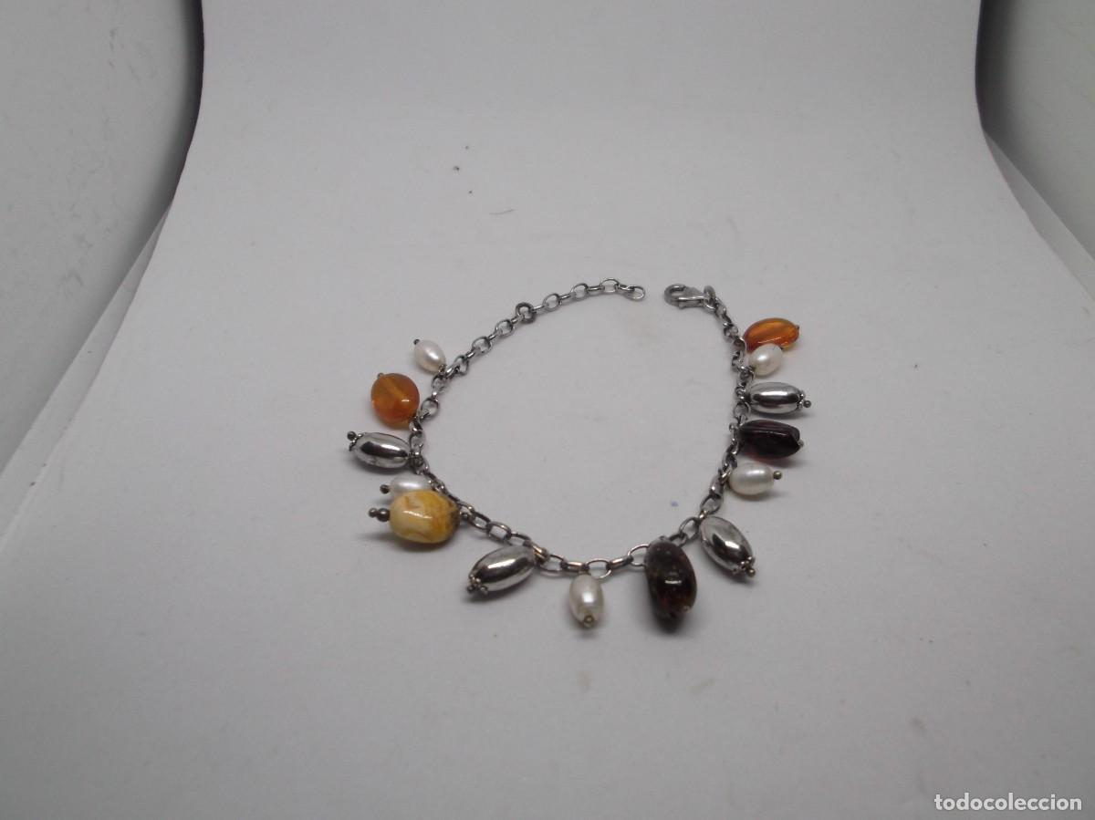 Joyeria: Pulsera de plata con colgantes.Vintage - Foto 3