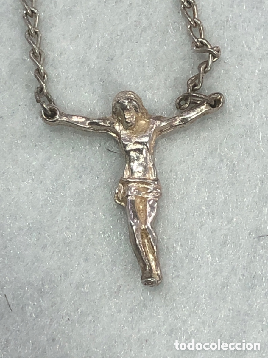 Joyeria: Cadena con cristo de plata de ley (L95) - Foto 2