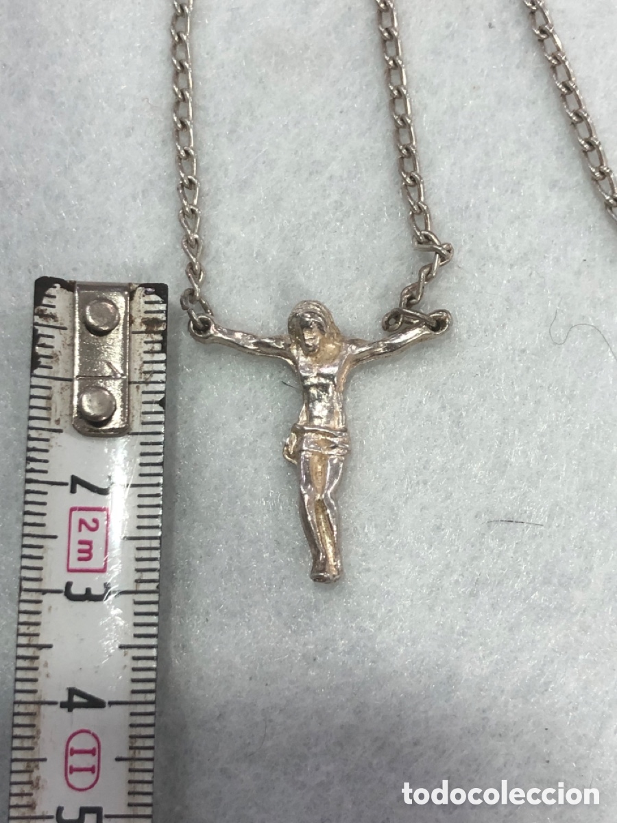 Joyeria: Cadena con cristo de plata de ley (L95) - Foto 3