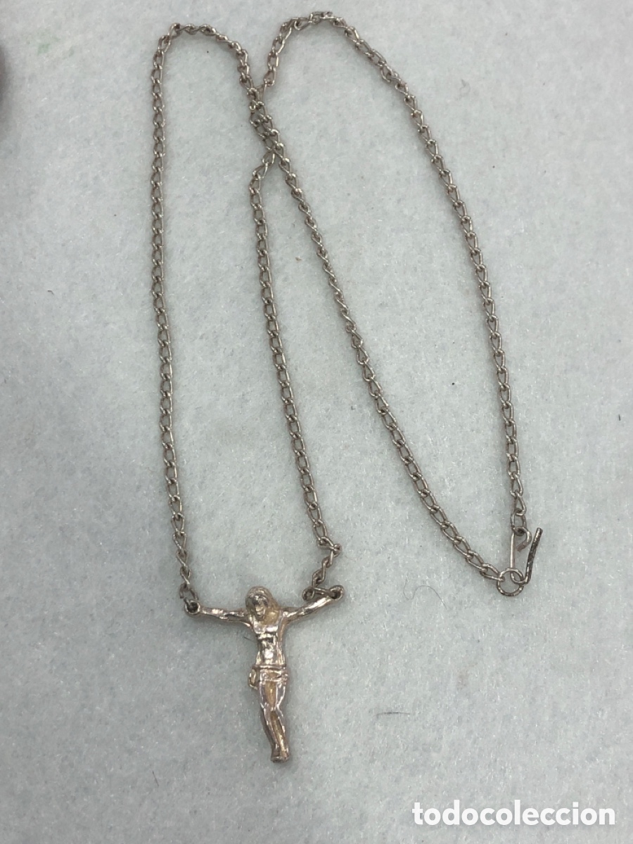 Joyeria: Cadena con cristo de plata de ley (L95) - Foto 1