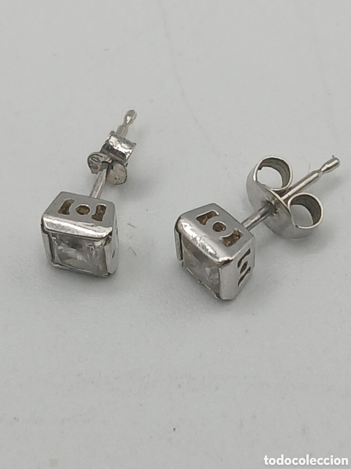 Joyeria: Pendientes oro blanco 9quilates y cuarzo blanco - Foto 2