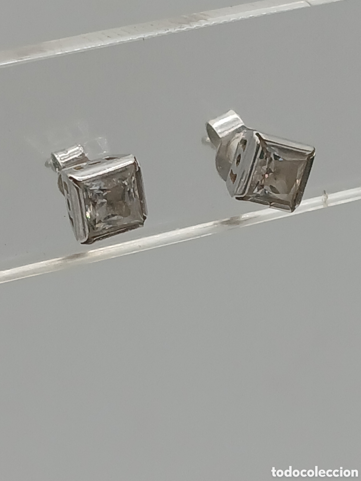Joyeria: Pendientes oro blanco 9quilates y cuarzo blanco - Foto 1