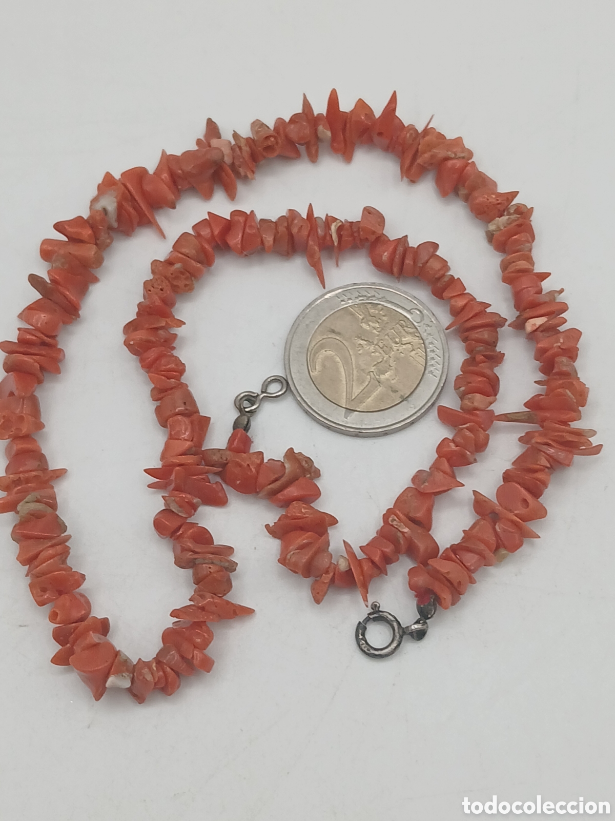 Joyeria: Collar coral rojo. Cierre plata 925mls - Foto 2