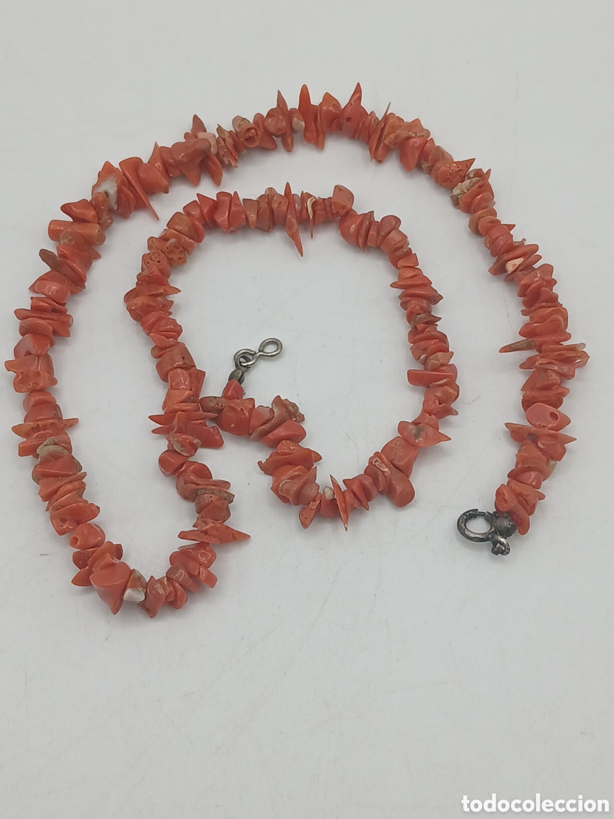 Joyeria: Collar coral rojo. Cierre plata 925mls - Foto 1