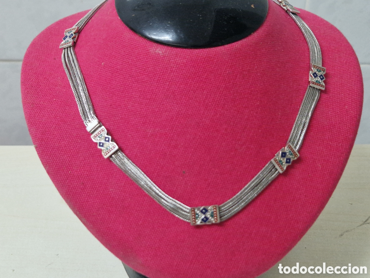 Joyeria: PRECIOSA GARGANTILLA EN PLATA Y ESMALTE - Foto 5