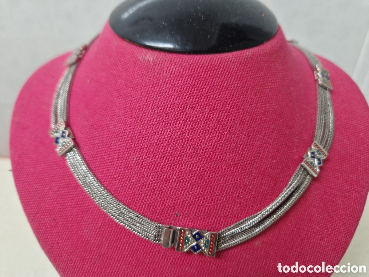 Joyeria: PRECIOSA GARGANTILLA EN PLATA Y ESMALTE - Foto 7