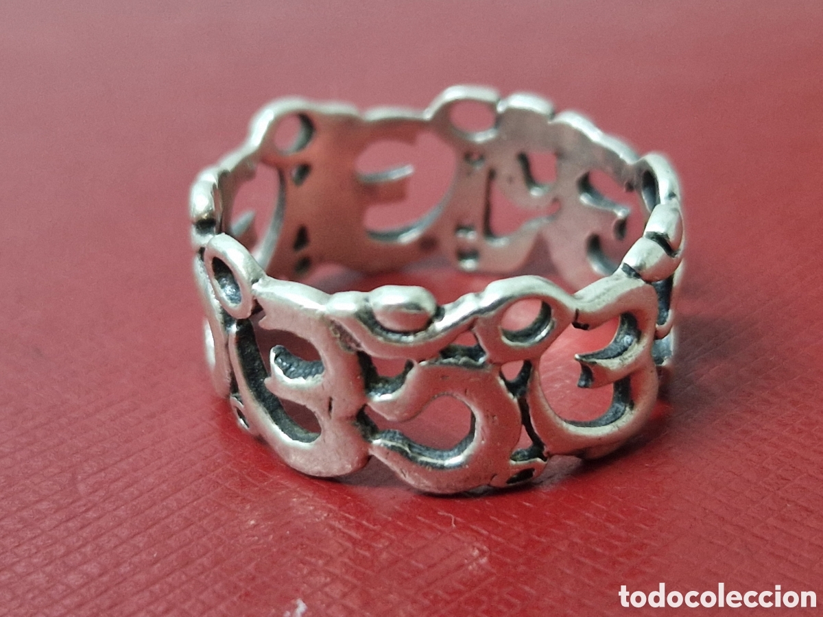 Joyeria: ANILLO PLATA DE LEY LETRAS ARABES - Foto 4