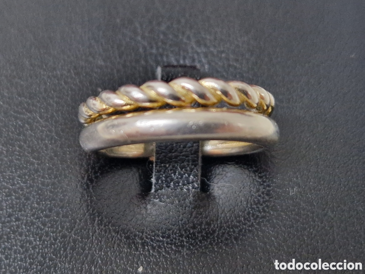Joyeria: ANILLO EN PLATA DORADA CONTRASTE - Foto 2