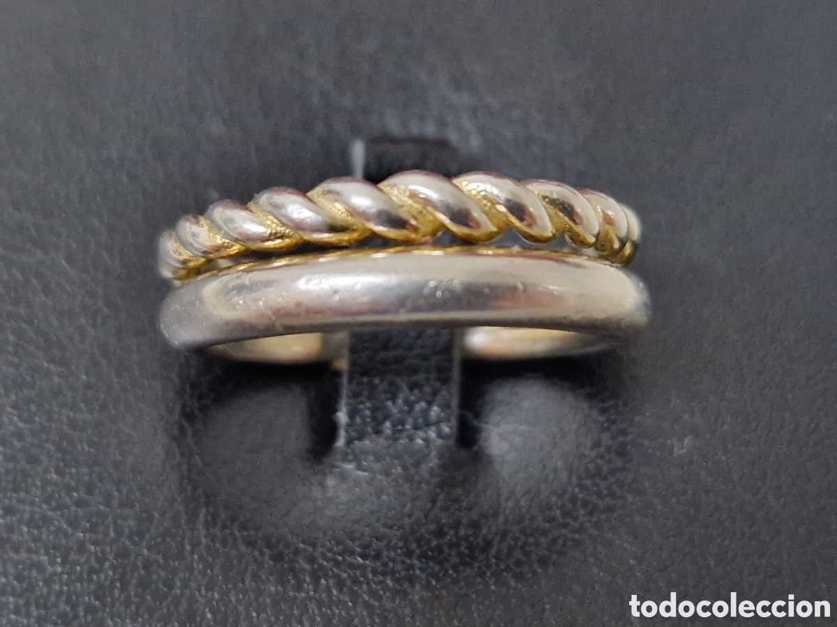 Joyeria: ANILLO EN PLATA DORADA CONTRASTE - Foto 3