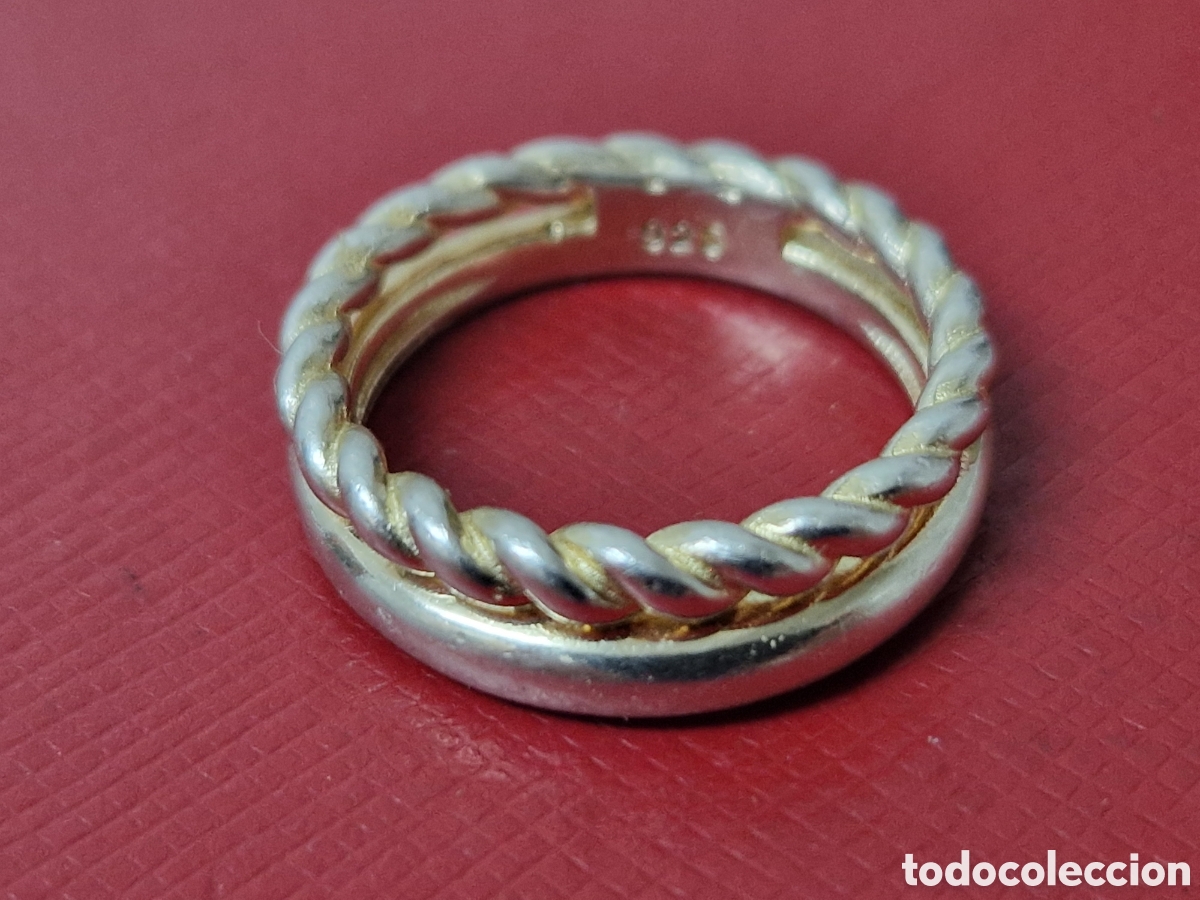 Joyeria: ANILLO EN PLATA DORADA CONTRASTE - Foto 4