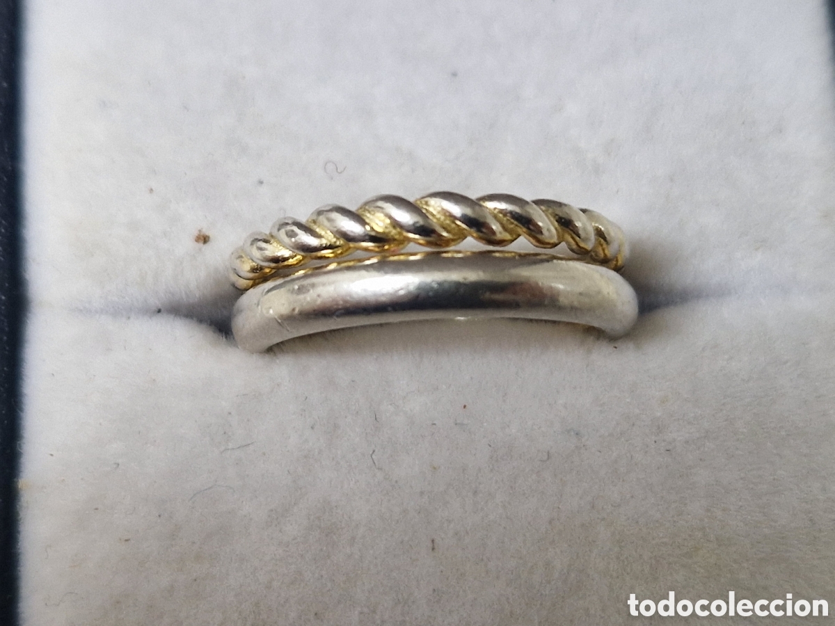 Joyeria: ANILLO EN PLATA DORADA CONTRASTE - Foto 5