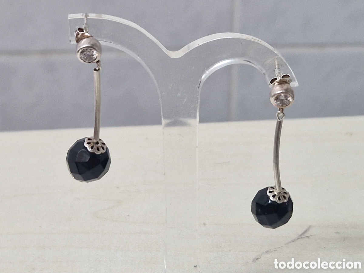 Joyeria: PRECIOSOS PENDIENTES PLATA Y ONIX - Foto 4