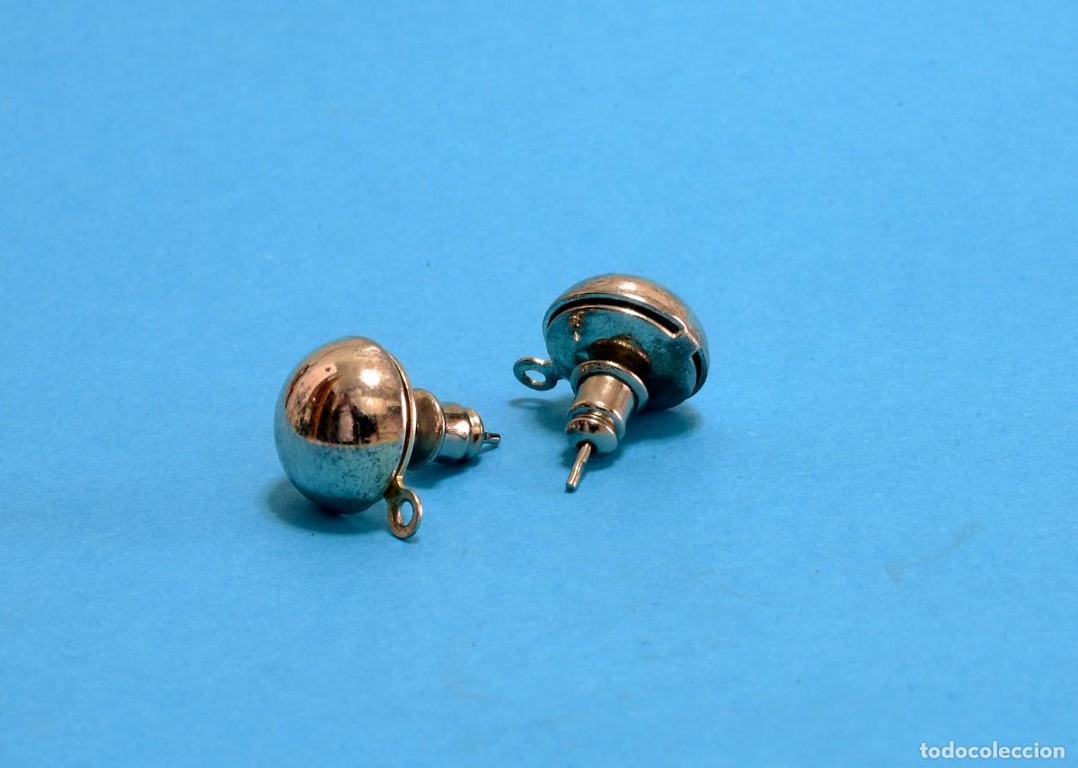 Joyeria: CURIOSOS PENDIENTES VINTAGE SIMULANDO CHINCHETAS PLATEADAS - Foto 1