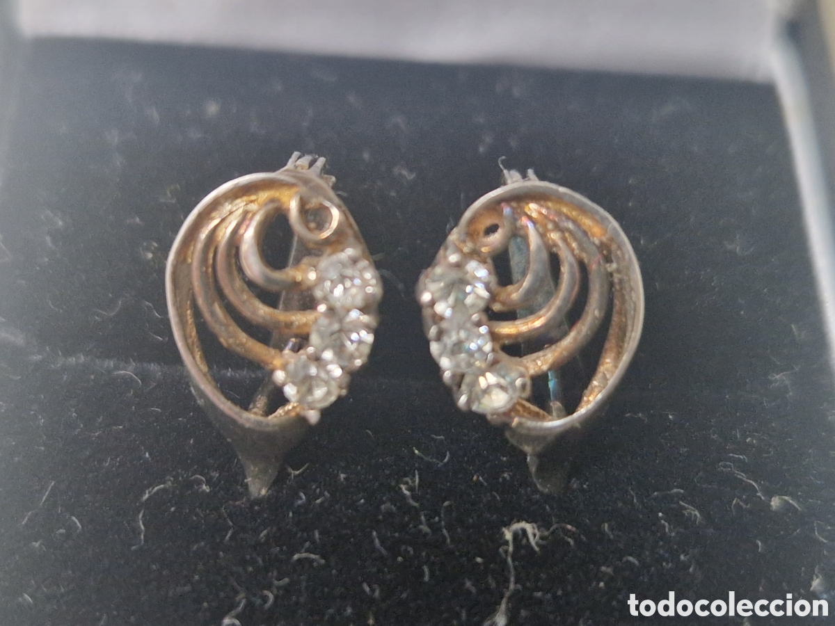 Joyeria: PENDIENTES PLATA DORADA CON CIRCONITAS - Foto 1