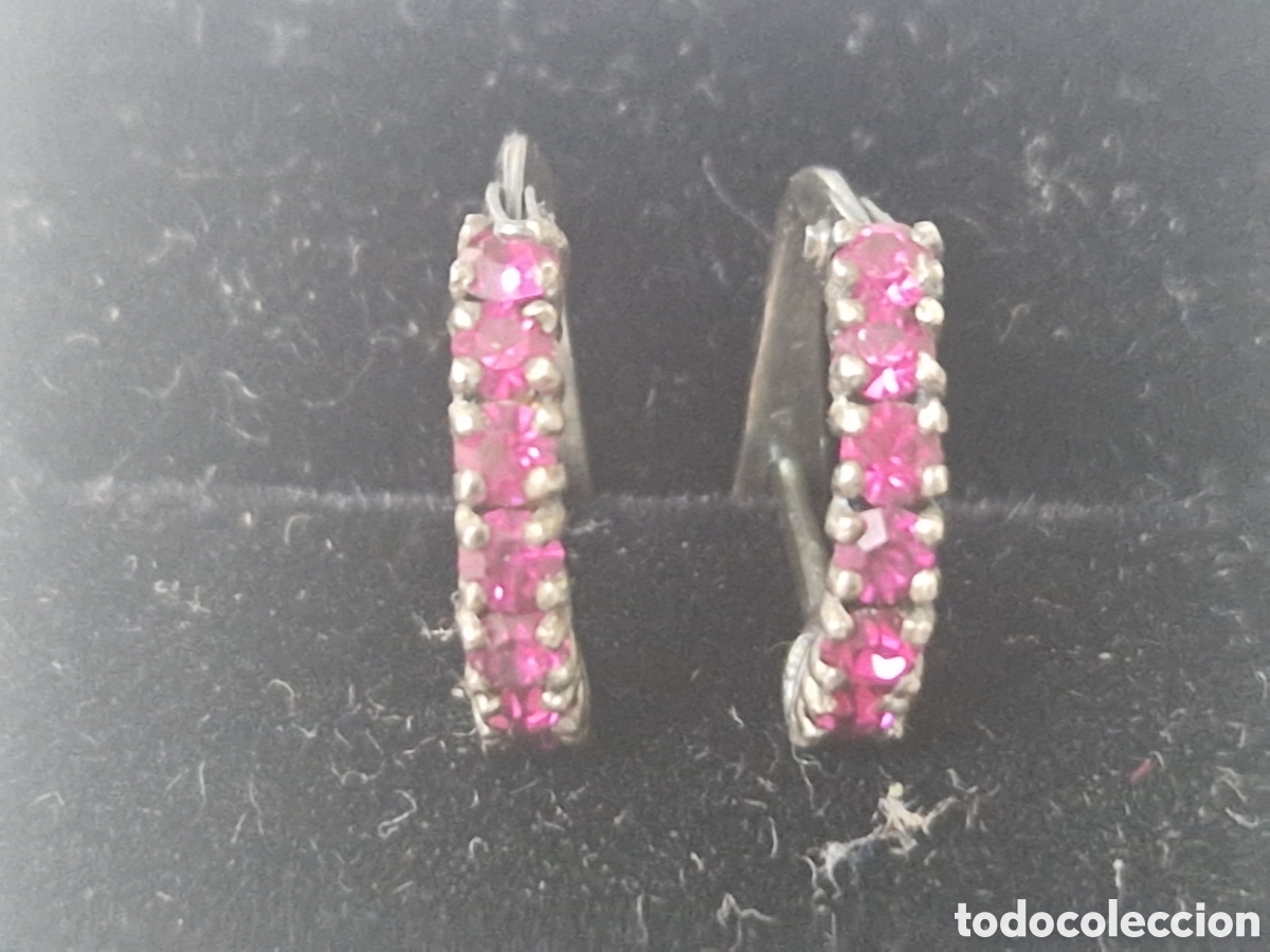 Joyeria: PENDIENTES DE PLATA Y CIRCONITAS ROJAS - Foto 3