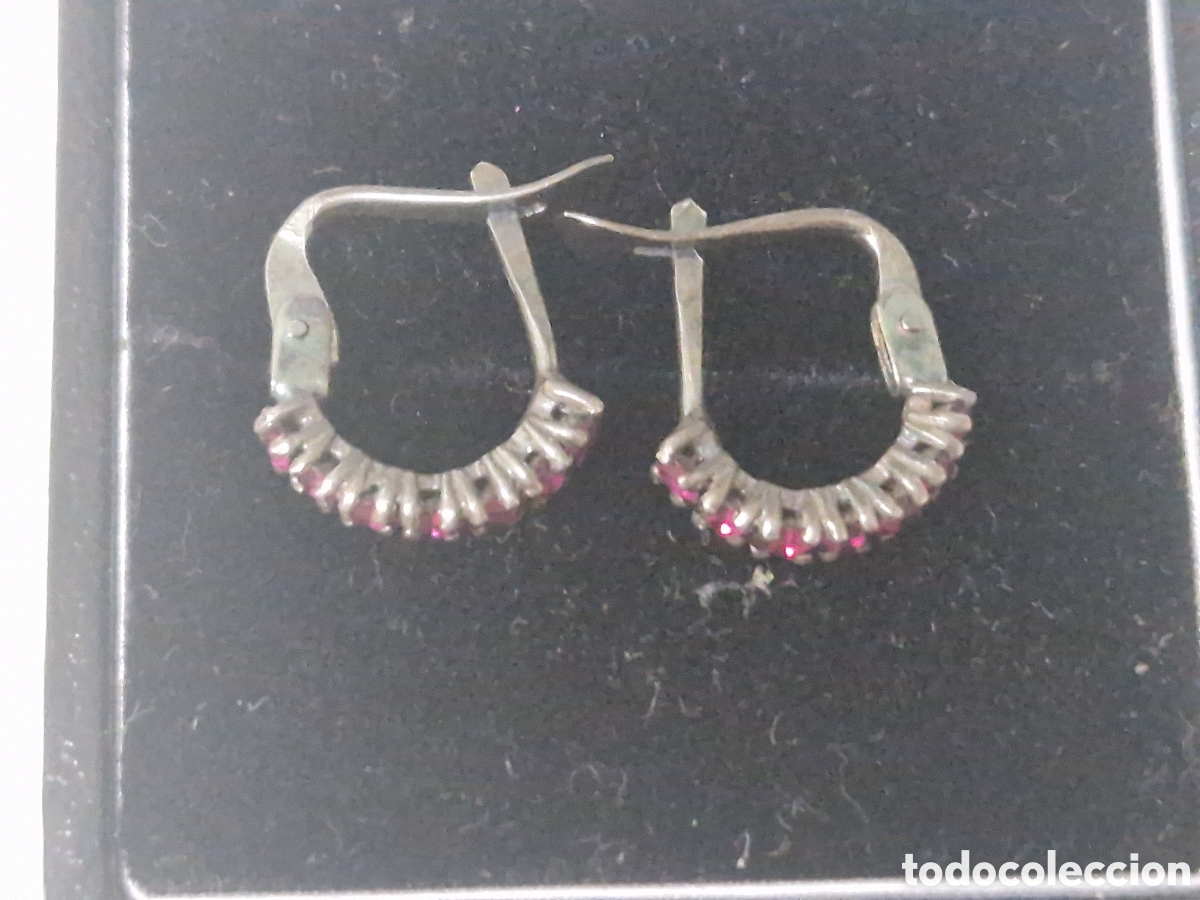 Joyeria: PENDIENTES DE PLATA Y CIRCONITAS ROJAS - Foto 4