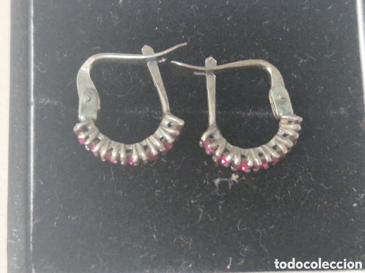 Joyeria: PENDIENTES DE PLATA Y CIRCONITAS ROJAS - Foto 5