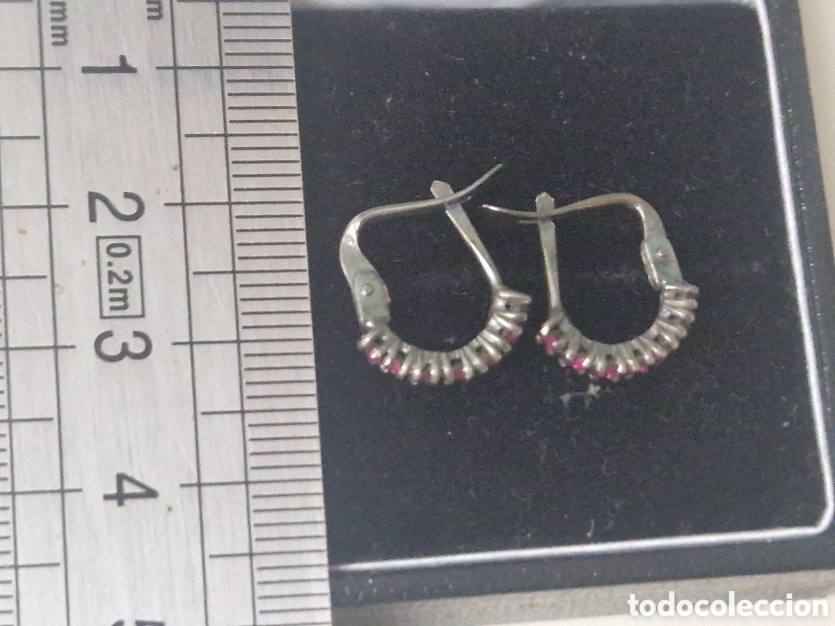 Joyeria: PENDIENTES DE PLATA Y CIRCONITAS ROJAS - Foto 6