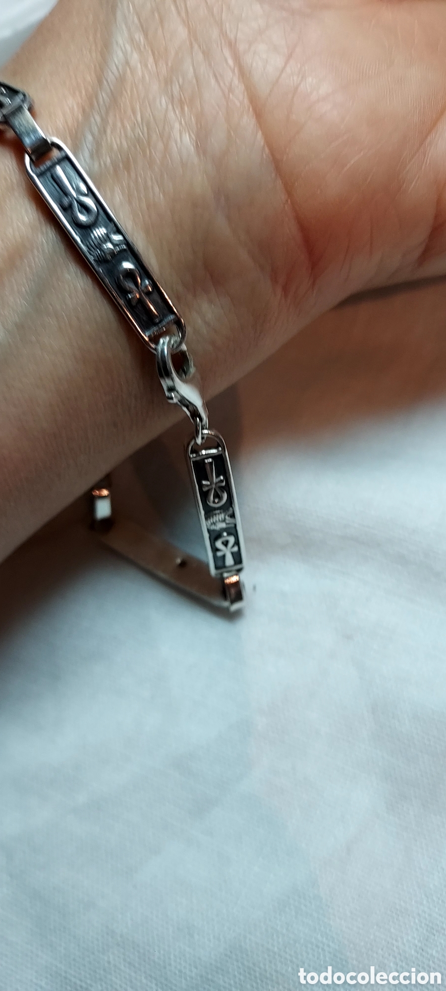 Joyeria: PULSERA DE PLATA CON SIMBOLOS EGIPCIOS - Foto 3