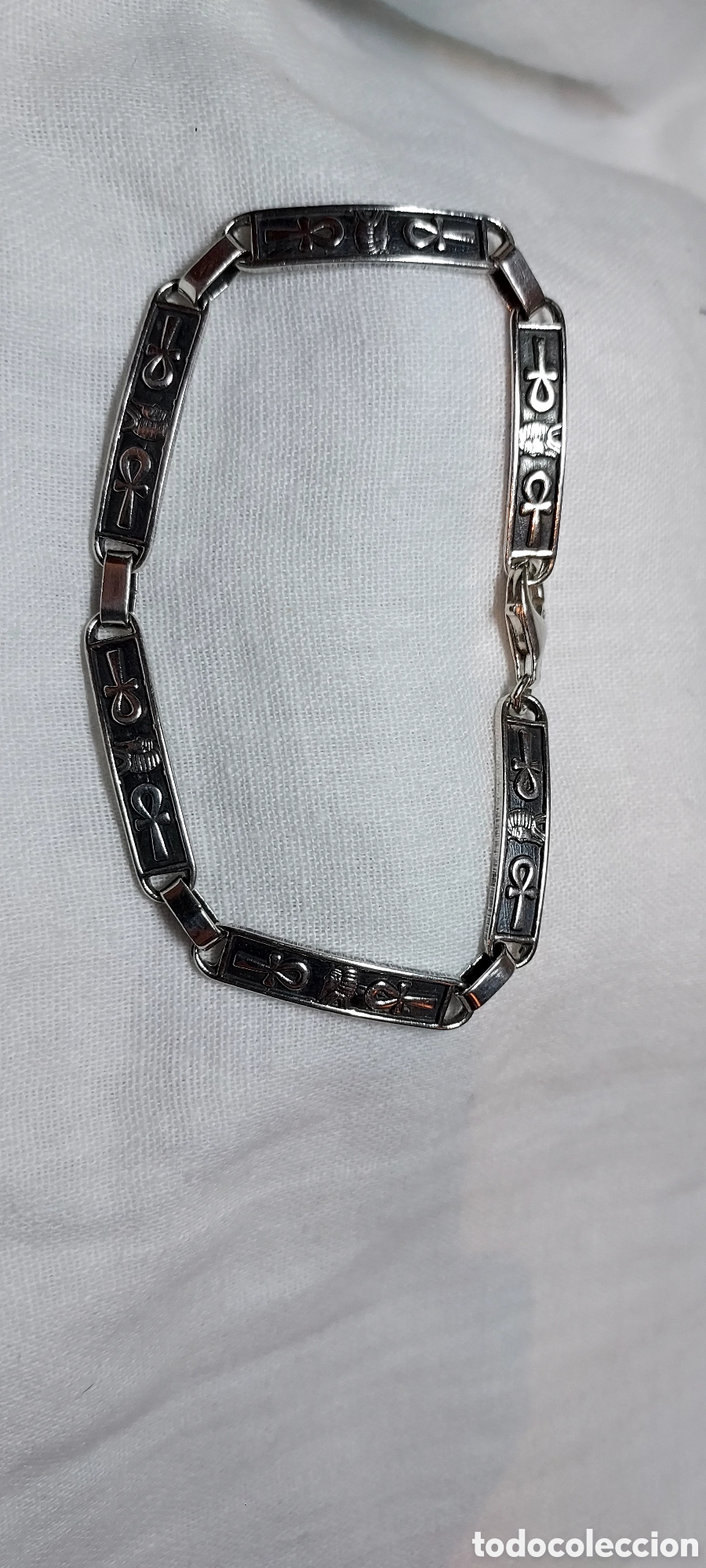Joyeria: PULSERA DE PLATA CON SIMBOLOS EGIPCIOS - Foto 5