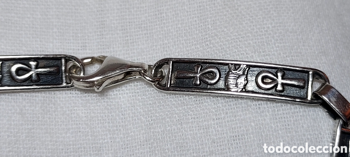 Joyeria: PULSERA DE PLATA CON SIMBOLOS EGIPCIOS - Foto 6