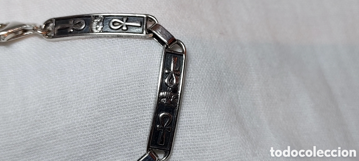 Joyeria: PULSERA DE PLATA CON SIMBOLOS EGIPCIOS - Foto 9