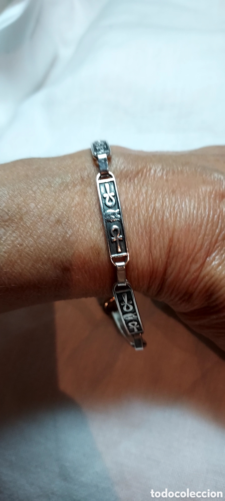 Joyeria: PULSERA DE PLATA CON SIMBOLOS EGIPCIOS - Foto 1