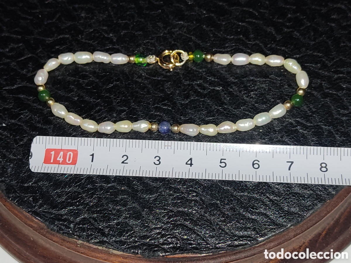 Joyeria: Pulsera de perlas de r&iacute;o.Vintage. - Foto 2