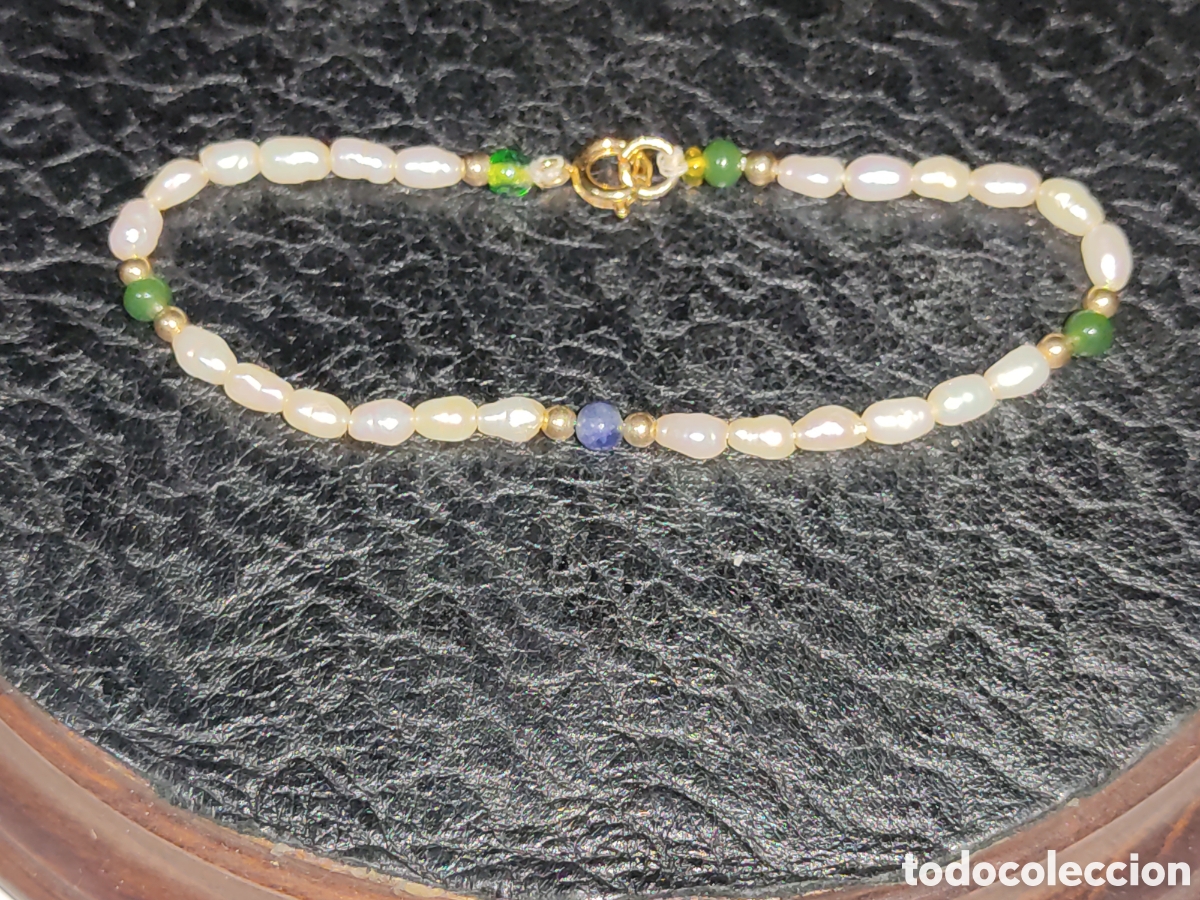 Joyeria: Pulsera de perlas de r&iacute;o.Vintage. - Foto 1