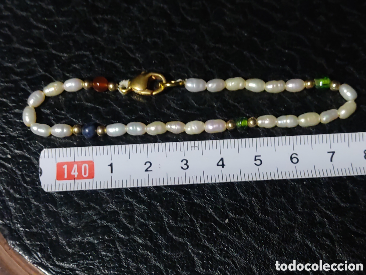 Joyeria: Pulsera de perlas de r&iacute;o.Vintage. - Foto 2