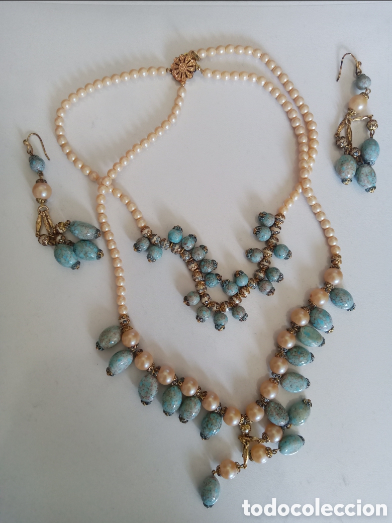 Joyeria: Conjunto vintage de piedras semipreciosas - Foto 3