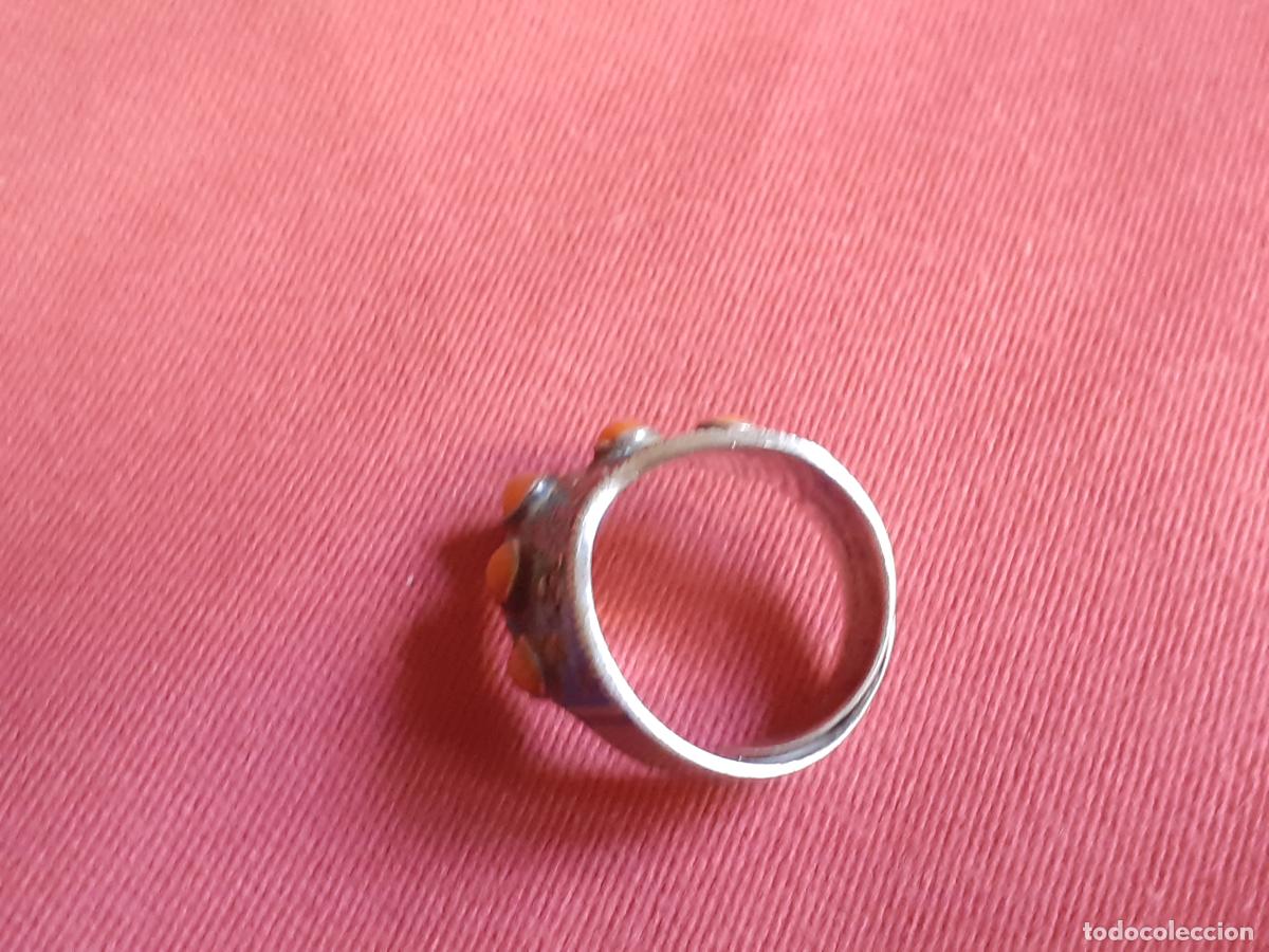 Joyeria: Anillo de plata esmaltado y coral - Foto 3
