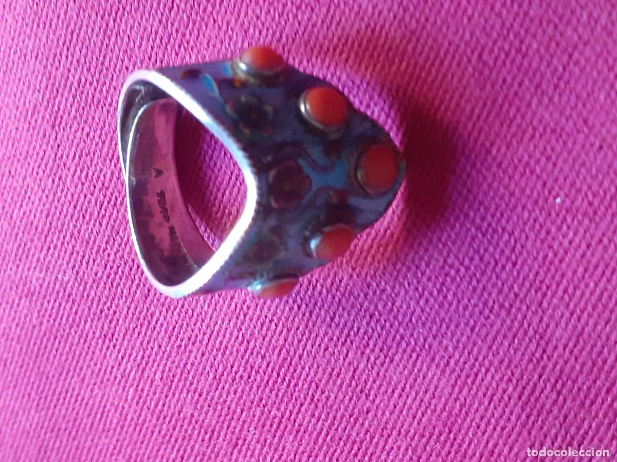 Joyeria: Anillo de plata esmaltado y coral - Foto 4