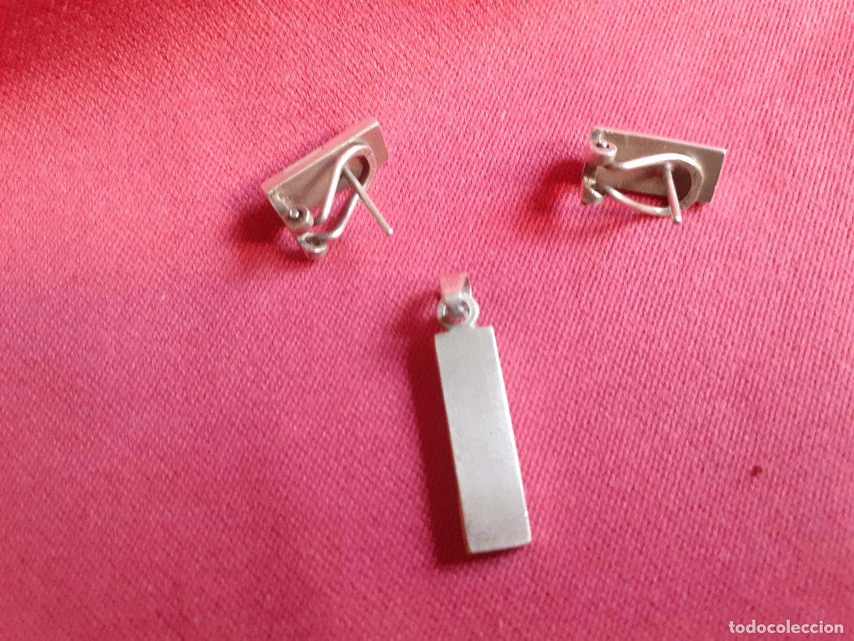 Joyeria: Pendientes y colgante de plata y marfil - Foto 3