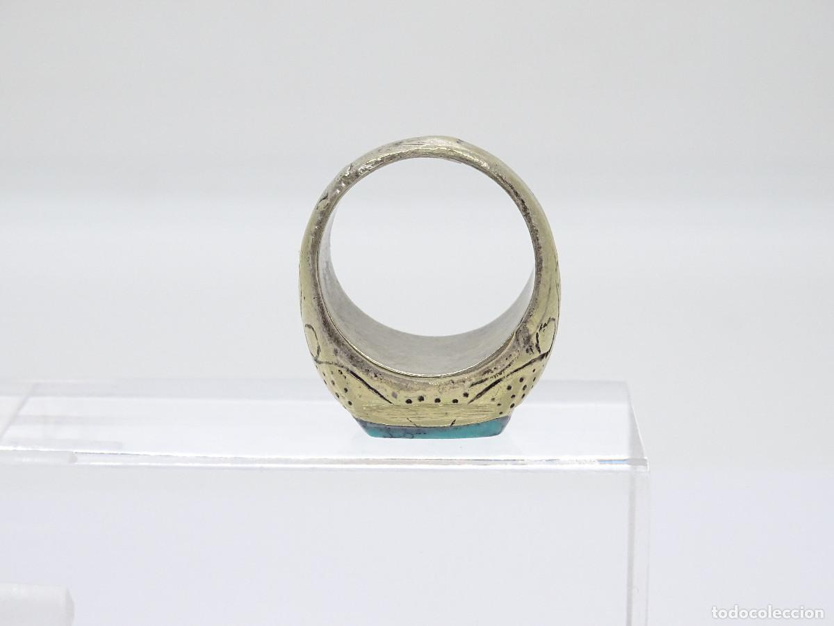 Joyeria: Anillo vintage con cabuj&oacute;n de turquesa, s. XX &ndash; Italia - Foto 12