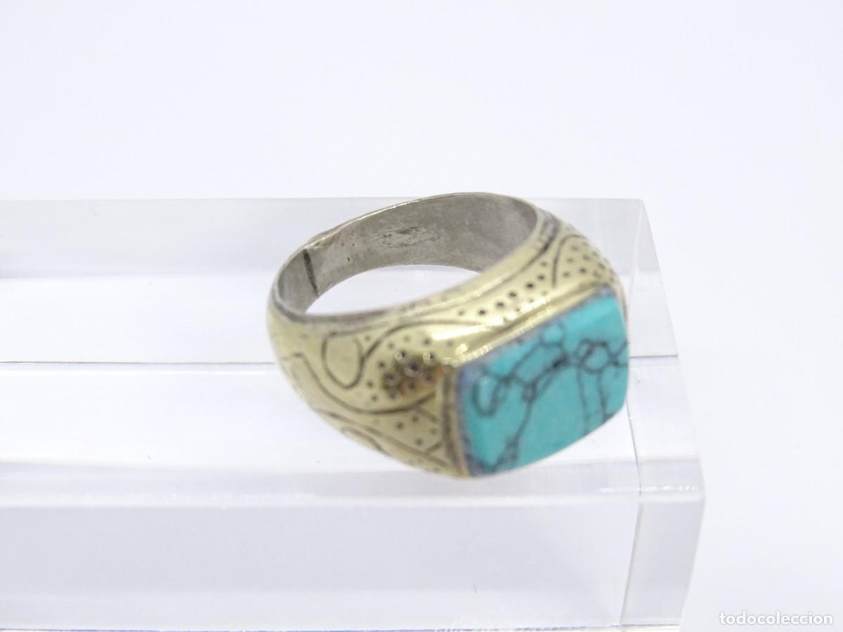 Joyeria: Anillo vintage con cabuj&oacute;n de turquesa, s. XX &ndash; Italia - Foto 16