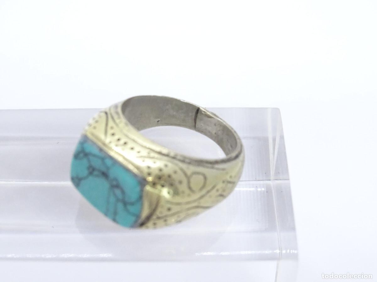 Joyeria: Anillo vintage con cabuj&oacute;n de turquesa, s. XX &ndash; Italia - Foto 17