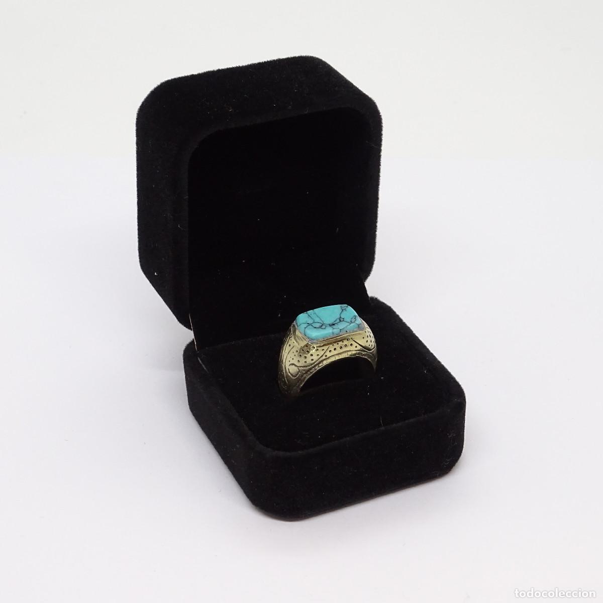 Joyeria: Anillo vintage con cabuj&oacute;n de turquesa, s. XX &ndash; Italia - Foto 18
