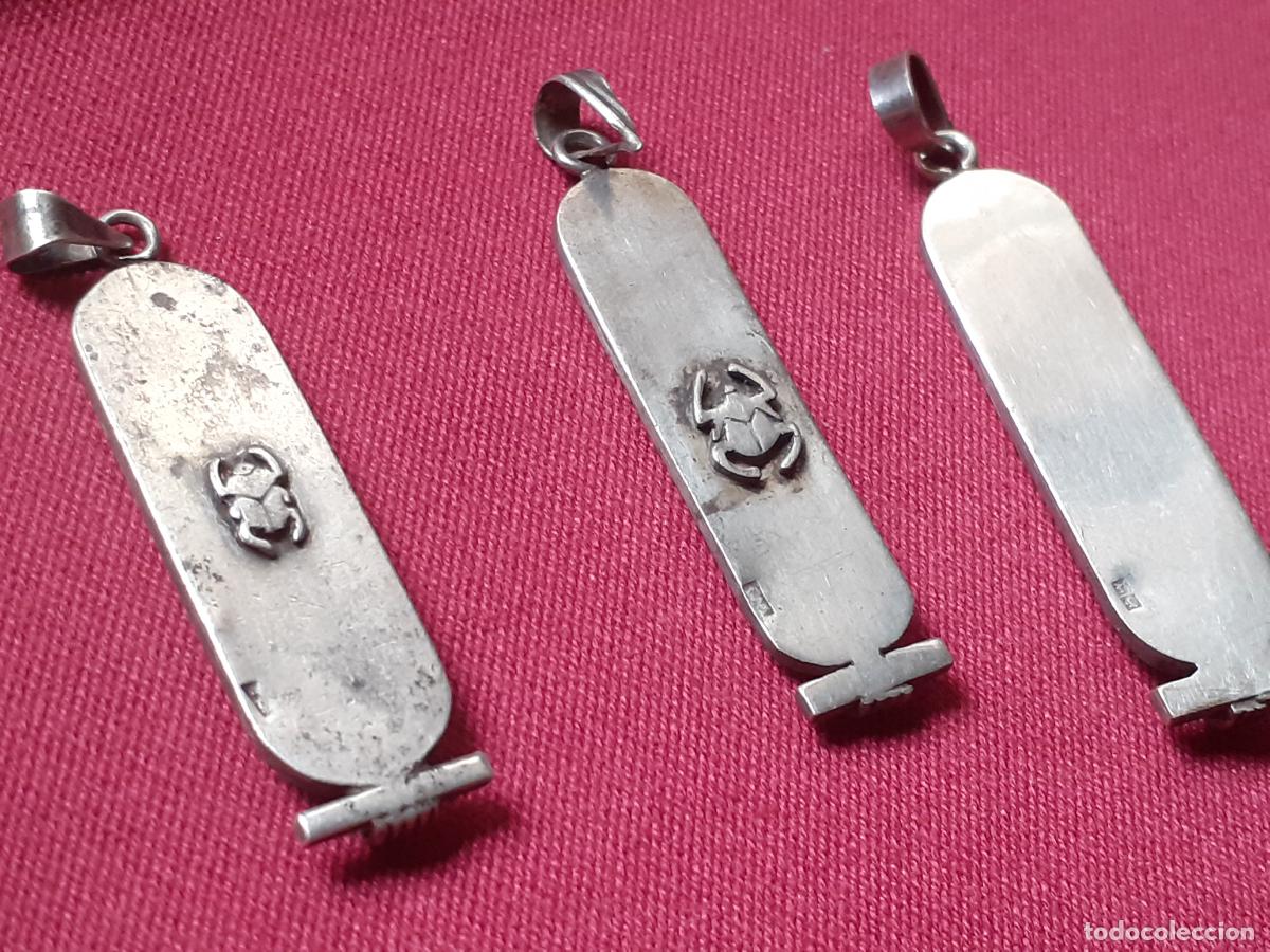 Joyeria: 3 Colgantes egipcios de plata - Foto 3