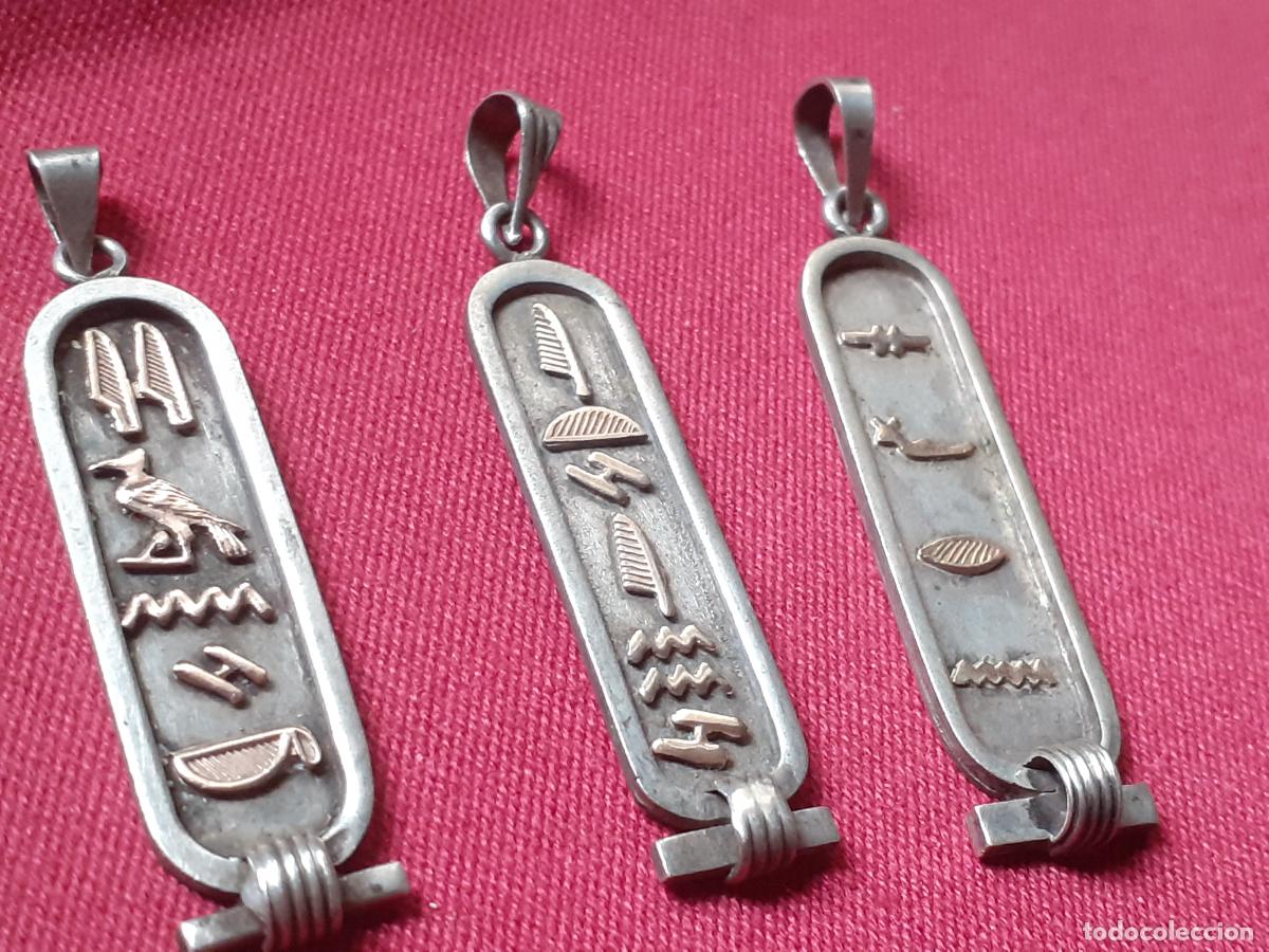 Joyeria: 3 Colgantes egipcios de plata - Foto 1
