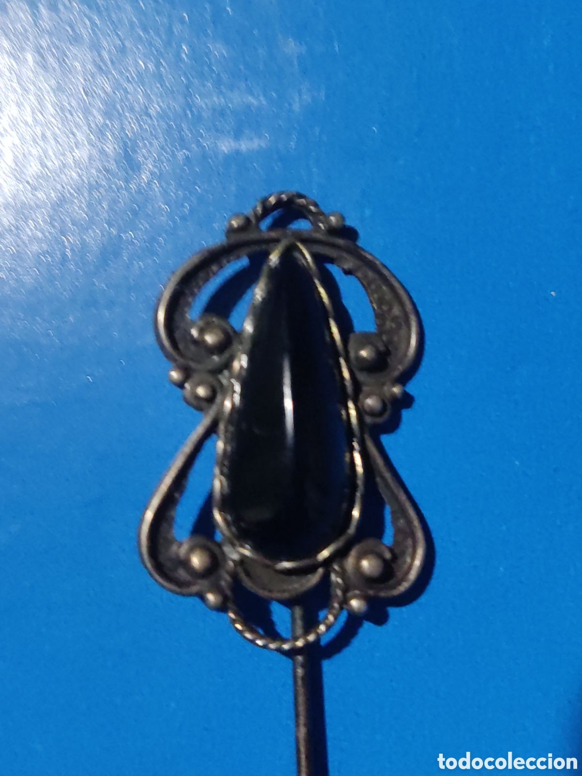 Joyeria: Alfiler de plata y azabache - Foto 4