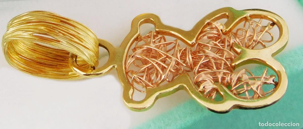 Joyeria: ORO 1&ordf;LEY 18 KILATES 2.8 GRAMOS: COLGANTE GRANDE DE 3.4 CM &middot; JOYER&Iacute;A OSO DE DISE&Ntilde;O ORO BICOLOR 750