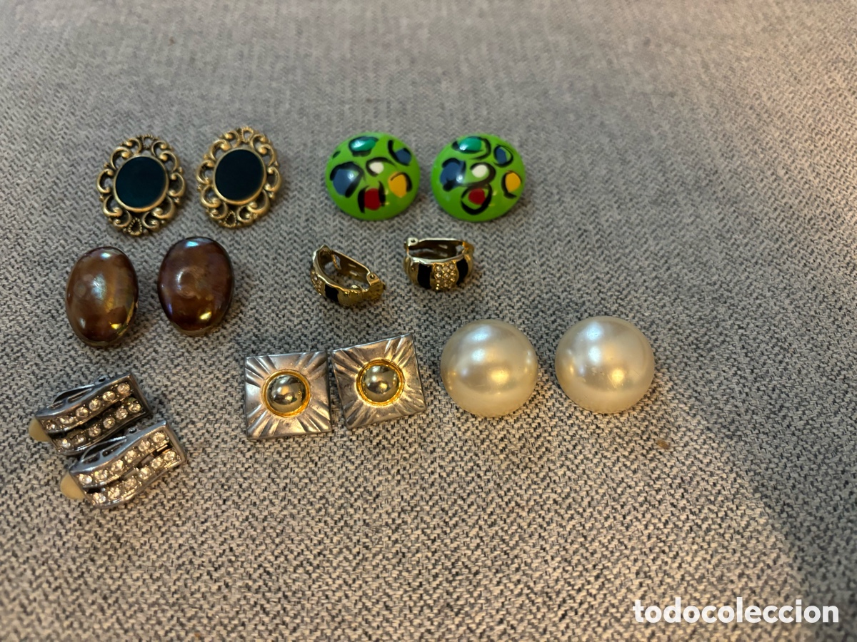 Joyeria: Conjunto 7 pares de pendientes con cierre de pinza - Foto 2