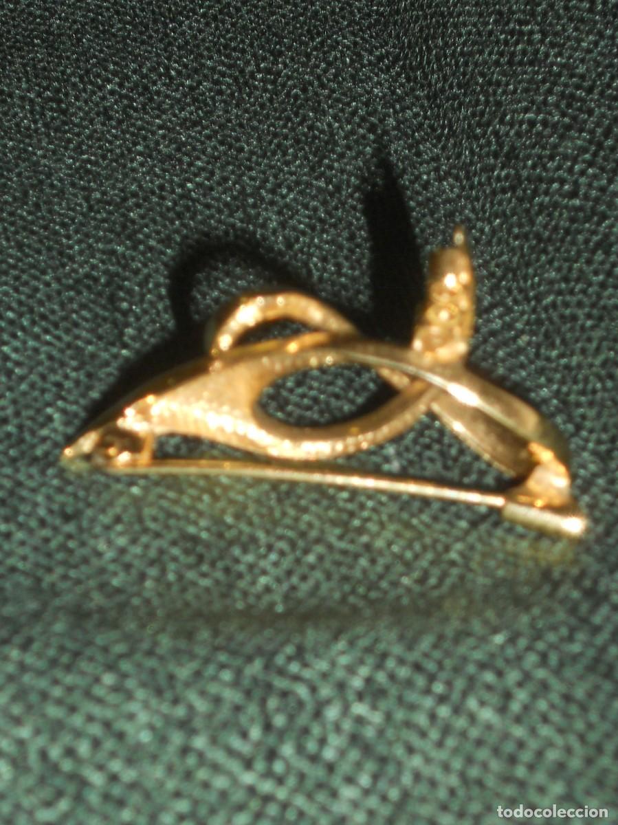 Joyeria: ANTIGUO BROCHE CON CIRCONITAS DORADO - Foto 4