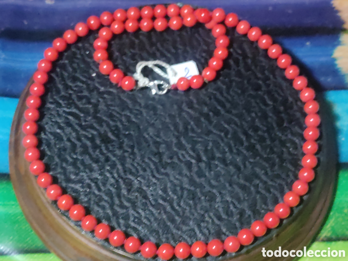 Joyeria: Collar de cristal de Murano rojo.Vintage. *2* - Foto 2